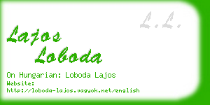 lajos loboda business card